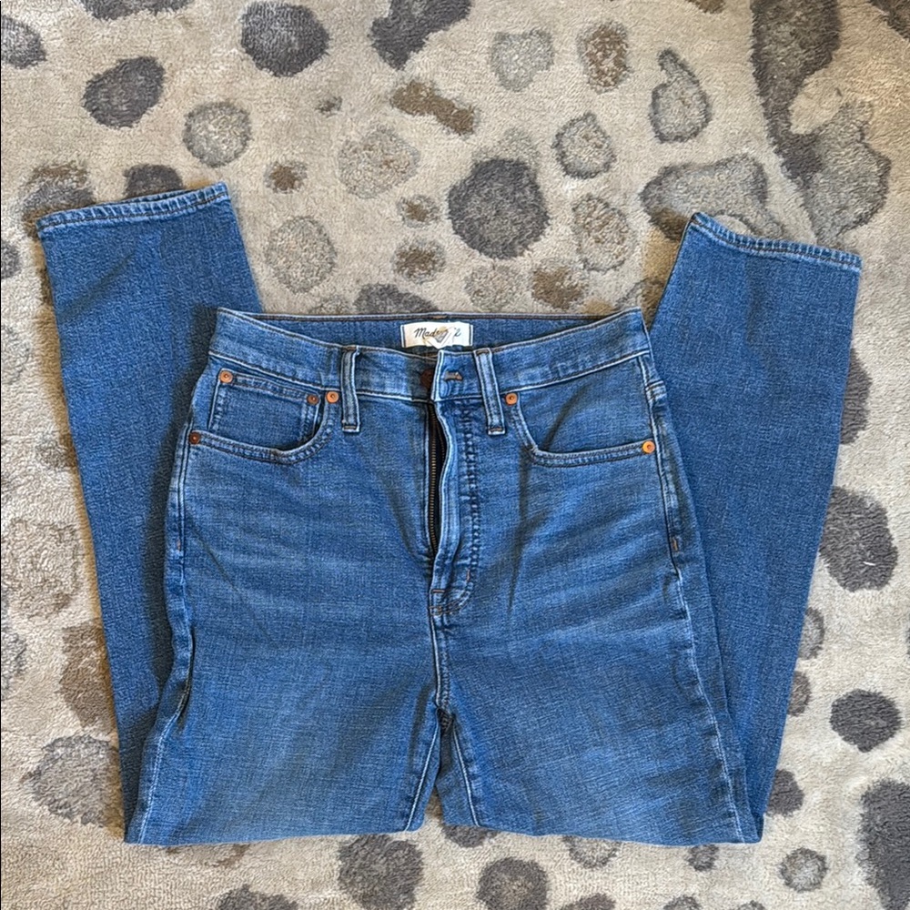 Blue High Rise Jeans with Classic Slim Fit